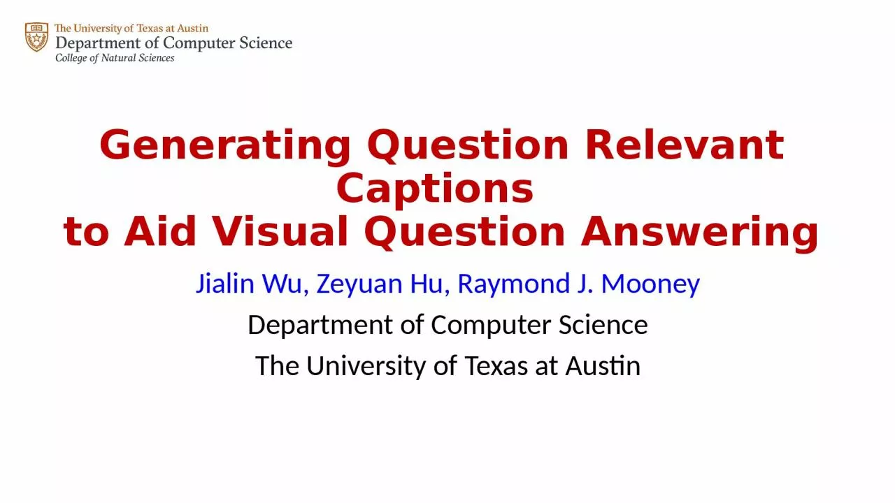 PPT-Generating Question Relevant Captions