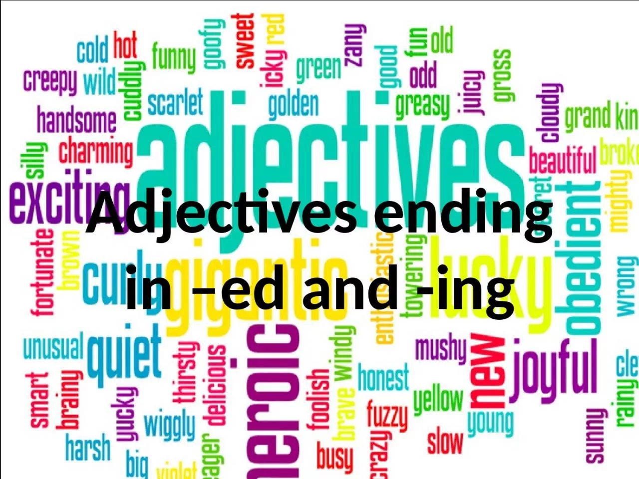 PPT-Adjectives ending in –