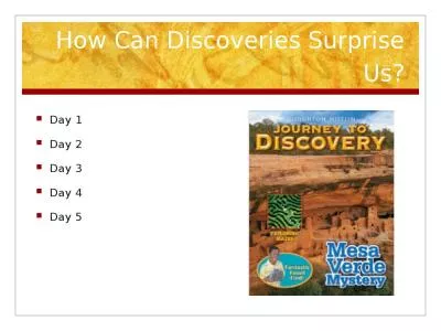 Week 4 How Can Discoveries Surprise Us?