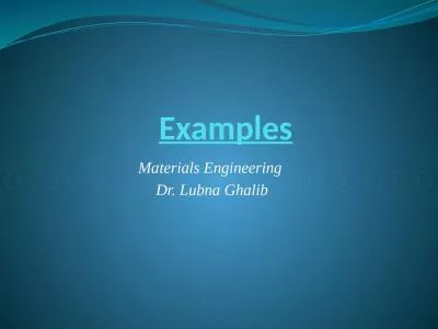 Examples Materials Engineering