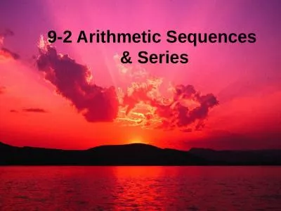 9-2 Arithmetic Sequences
