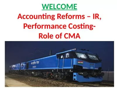 WELCOME Accounting Reforms – IR,