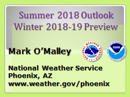 Summer  2018 Outlook Winter