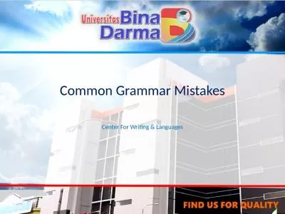 Common Grammar Mistakes Center For Writing & Languages