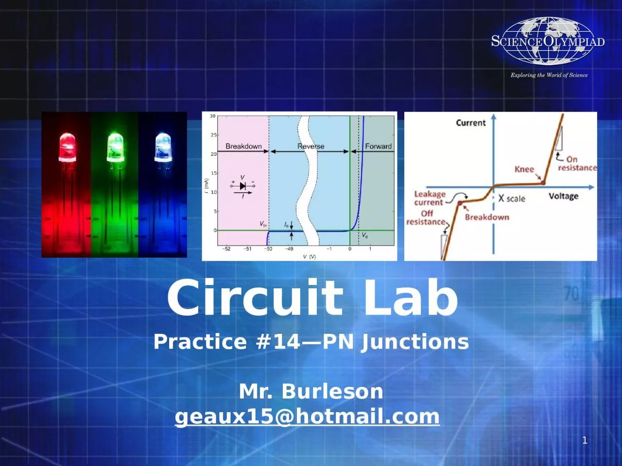 PPT-Circuit Lab Practice #14—PN Junctions