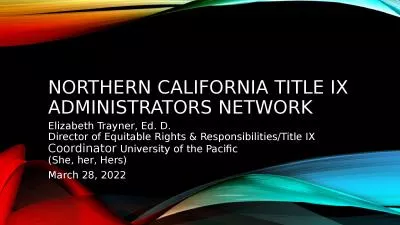 Northern California Title IX Administrators Network