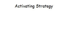 Activating Strategy Forces
