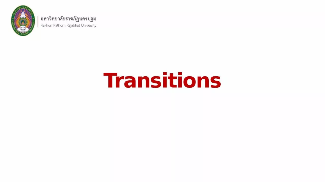 PPT-Transitions How to add