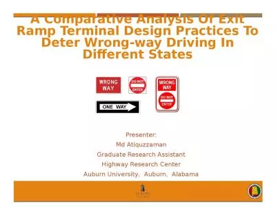 A Comparative Analysis Of Exit Ramp Terminal Design Practices To Deter Wrong-way Driving