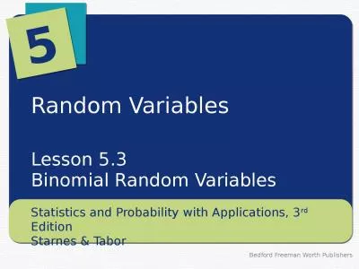 Random Variables Lesson