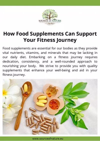 How Food Supplements Can Support Your Fitness Journey 