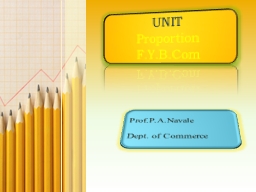 UNIT  Proportion F.Y.B.Com