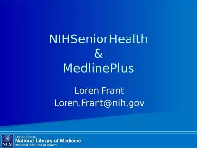 Loren Frant Loren.Frant@nih.gov