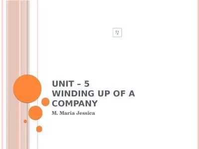 UNIT – 5 WINDING UP OF A COMPANY