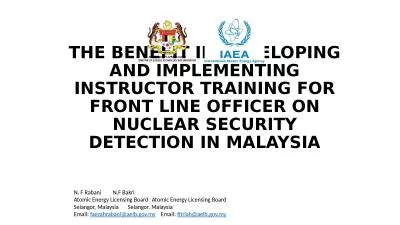 THE BENEFIT IN DEVELOPING AND IMPLEMENTING INSTRUCTOR TRAINING FOR FRONT LINE OFFICER ON NUCLEAR SE