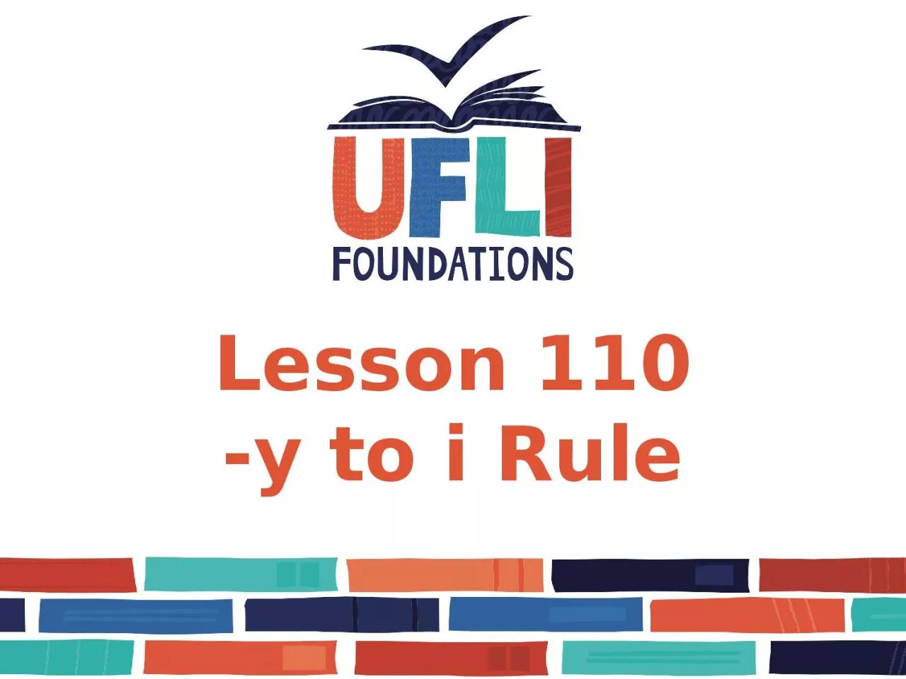 PPT-Lesson 110 -y to i Rule Lesson 110