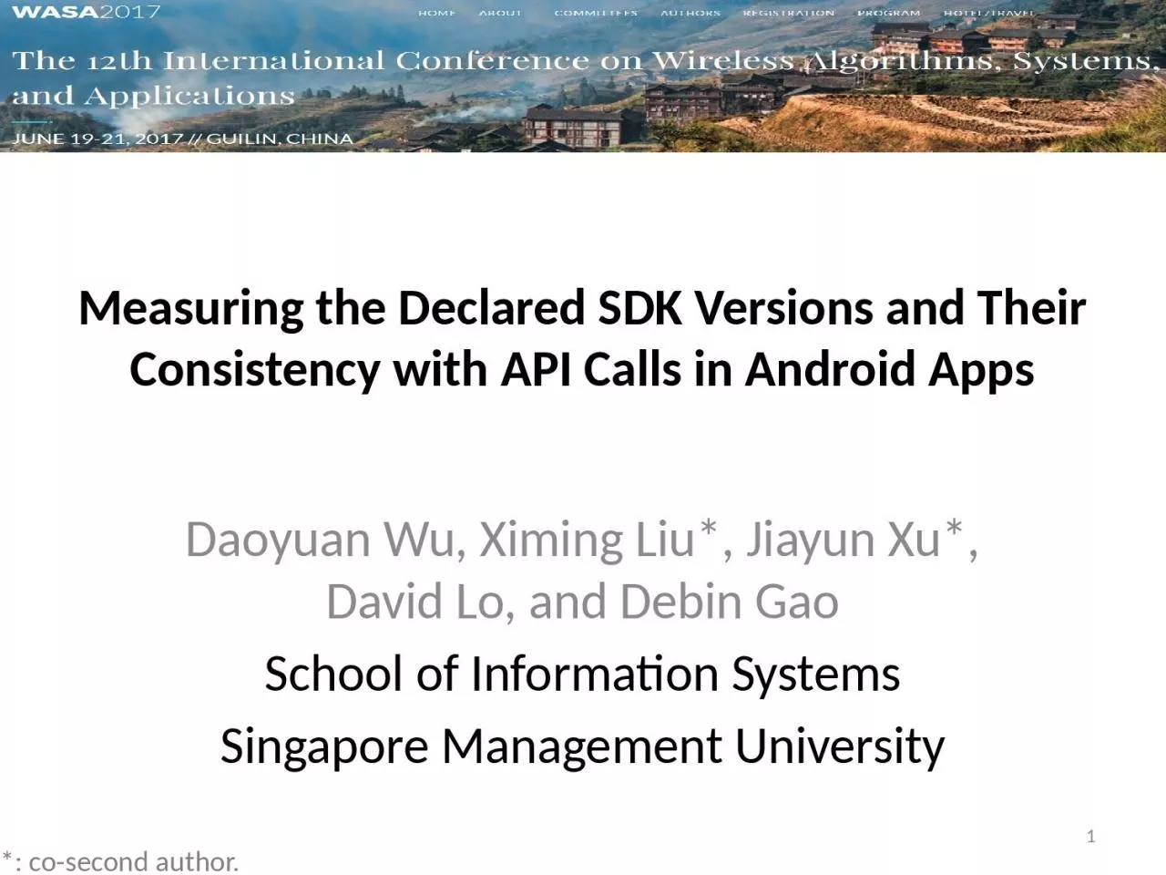 PPT-Measuring the Declared SDK Versions and Their Consistency with API Calls in Android Apps