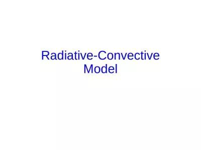 Radiative-Convective Model