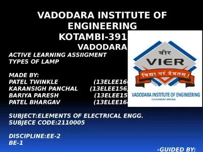 VADODARA INSTITUTE OF ENGINEERING