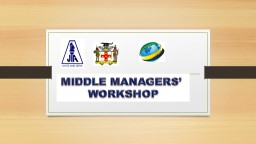 JTA/MOE/DIASPORA MIDDLE MANAGERS’WORKSHOP