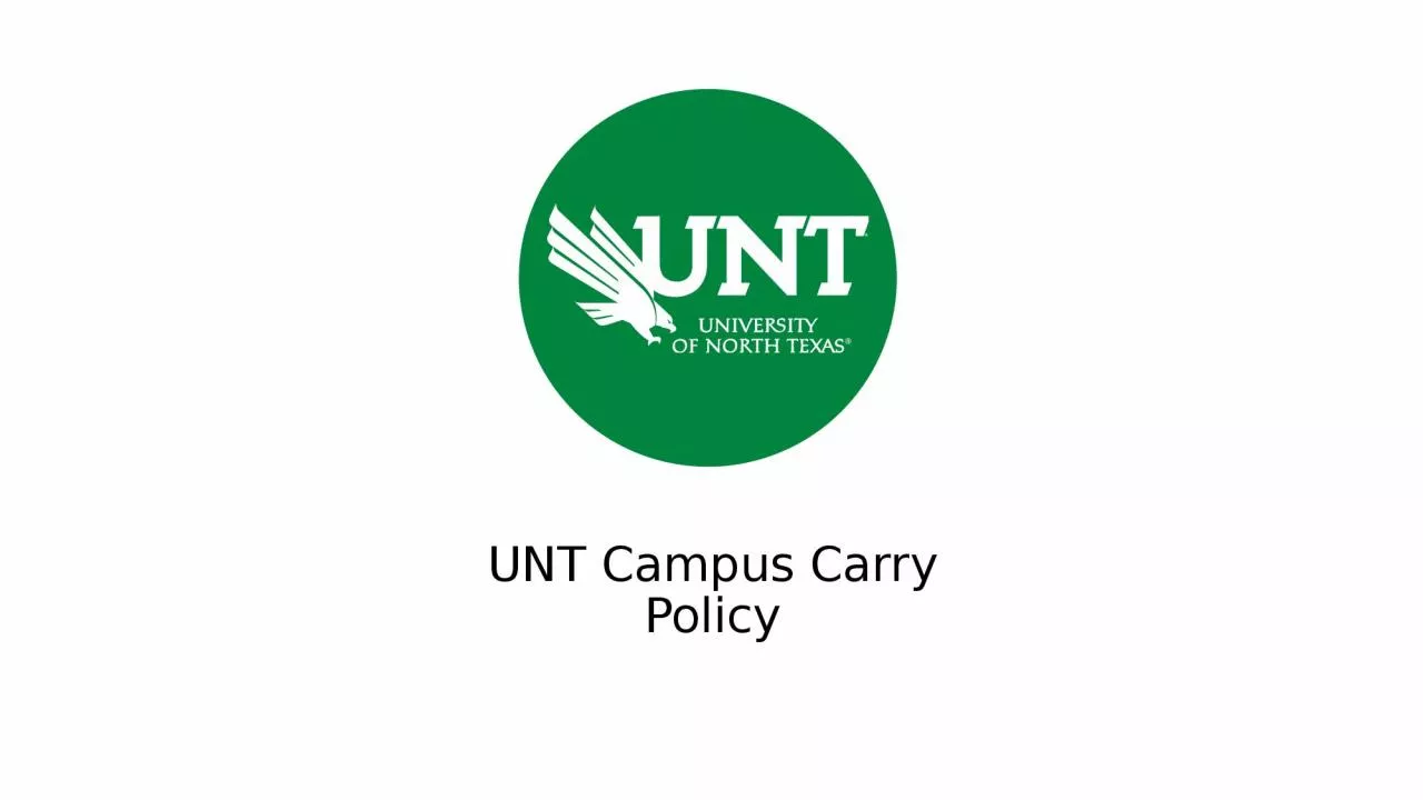 UNT Campus Carry Policy Disclaimer