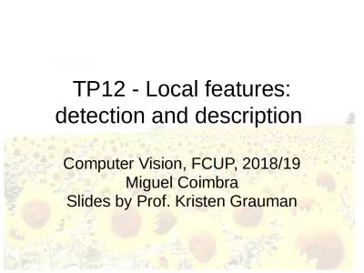 TP12 - Local features: detection and description