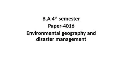 B.A 4 th  semester Paper-4016