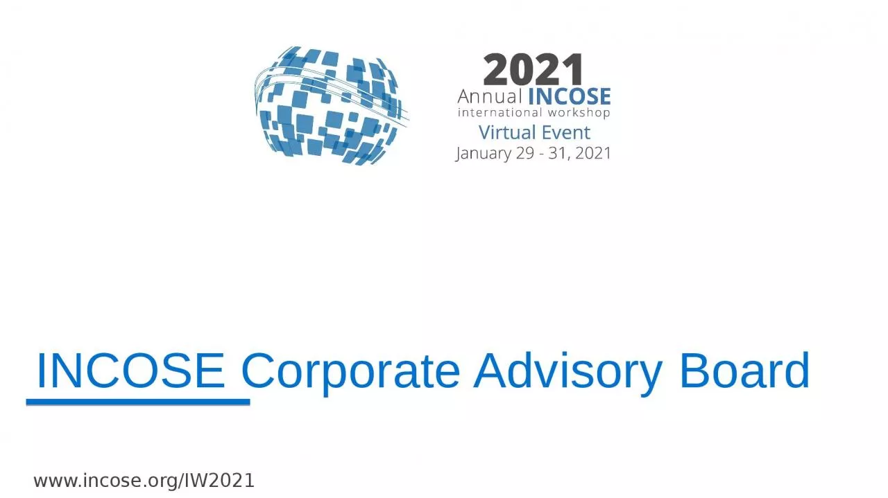 PPT-INCOSE Corporate Advisory Board