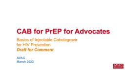 CAB for PrEP for Advocates