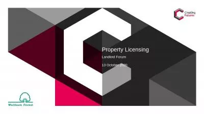 Property Licensing  Landlord Forum