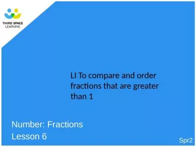 Number: Fractions Lesson 6