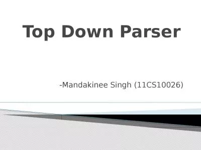 Top Down Parser - Mandakinee