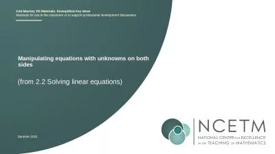 Manipulating equations with unknowns on both sides