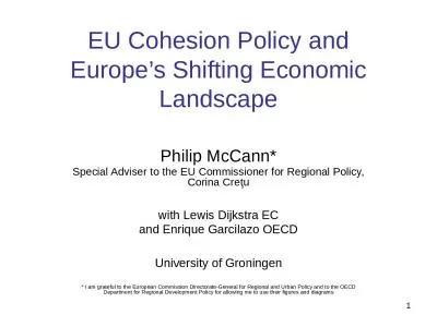 1 EU Cohesion Policy and Europe’s Shifting Economic Landscape