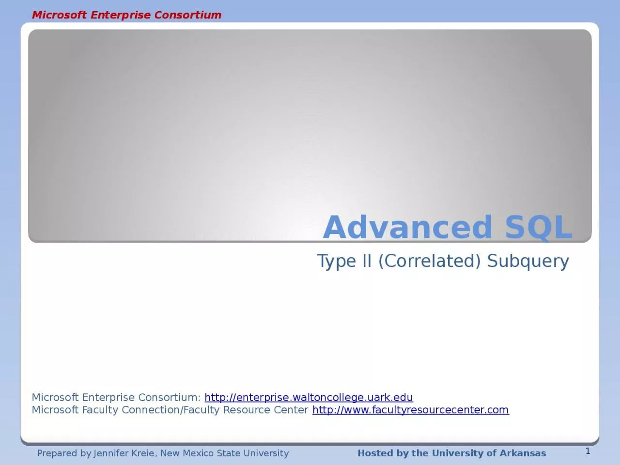 PPT-Advanced SQL Type II (Correlated) Subquery