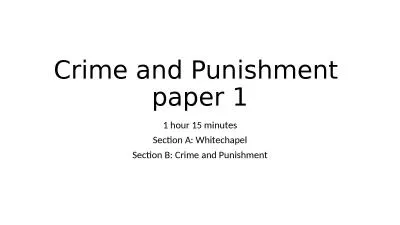 Crime and Punishment  paper 1