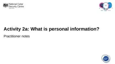 Activity 2a: What is personal information?