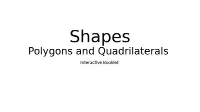 Shapes Polygons and Quadrilaterals