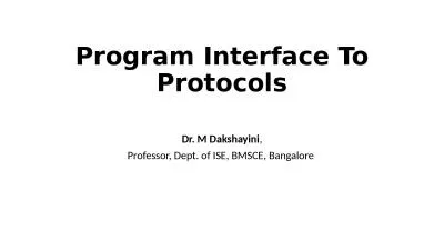 Program Interface To Protocols