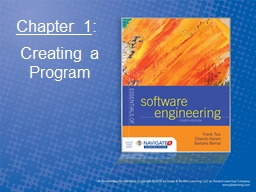 Creating a  Program Chapter 1