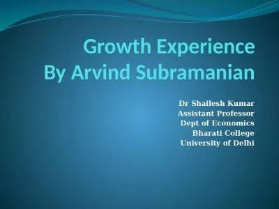 Growth Experience By  Arvind