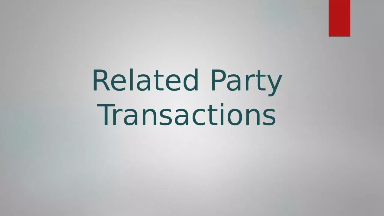 Related Party Transactions