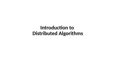 Introduction to  Distributed Algorithms