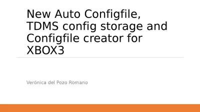 New Auto  Configfile , TDMS