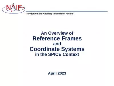 An Overview of Reference Frames