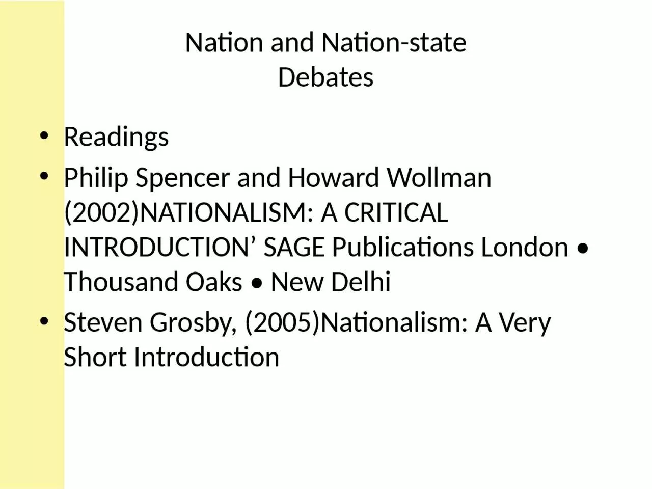 PPT-Nation and Nation-state Debates