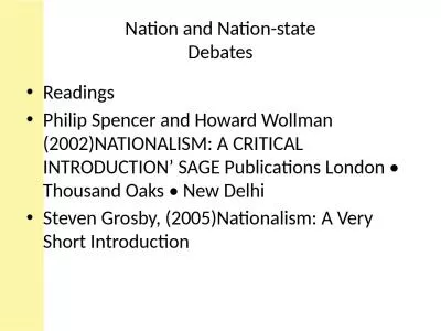 Nation and Nation-state Debates