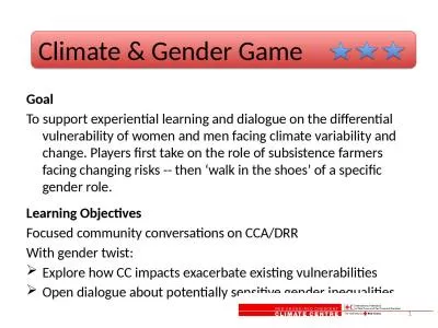 Climate & Gender Game