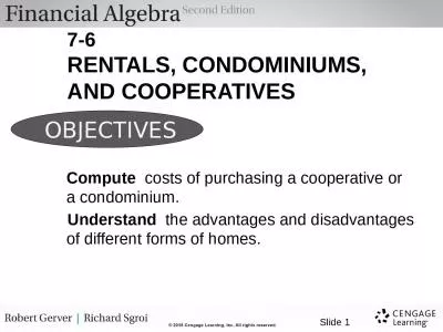 Slide   1 7-6 RENTALS, CONDOMINIUMS, AND COOPERATIVES