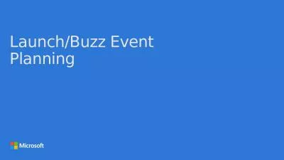 Launch/Buzz Event Planning